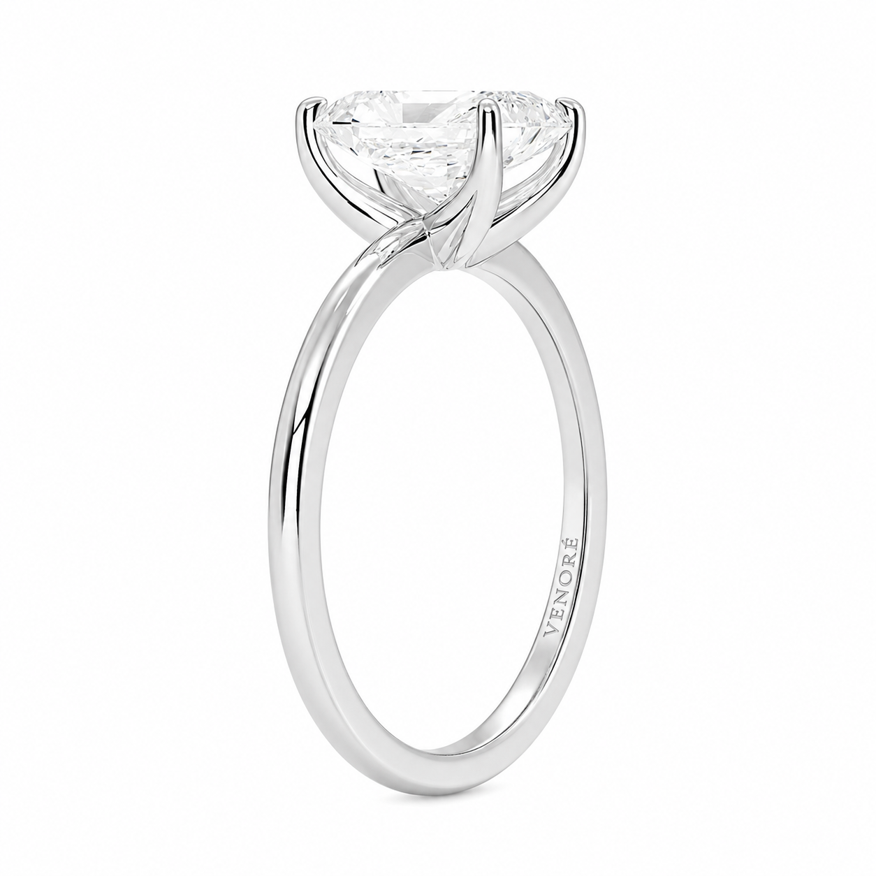 Radiant Cut Solitaire Lab Grown Diamond Ring ✧ 1-4 Carat