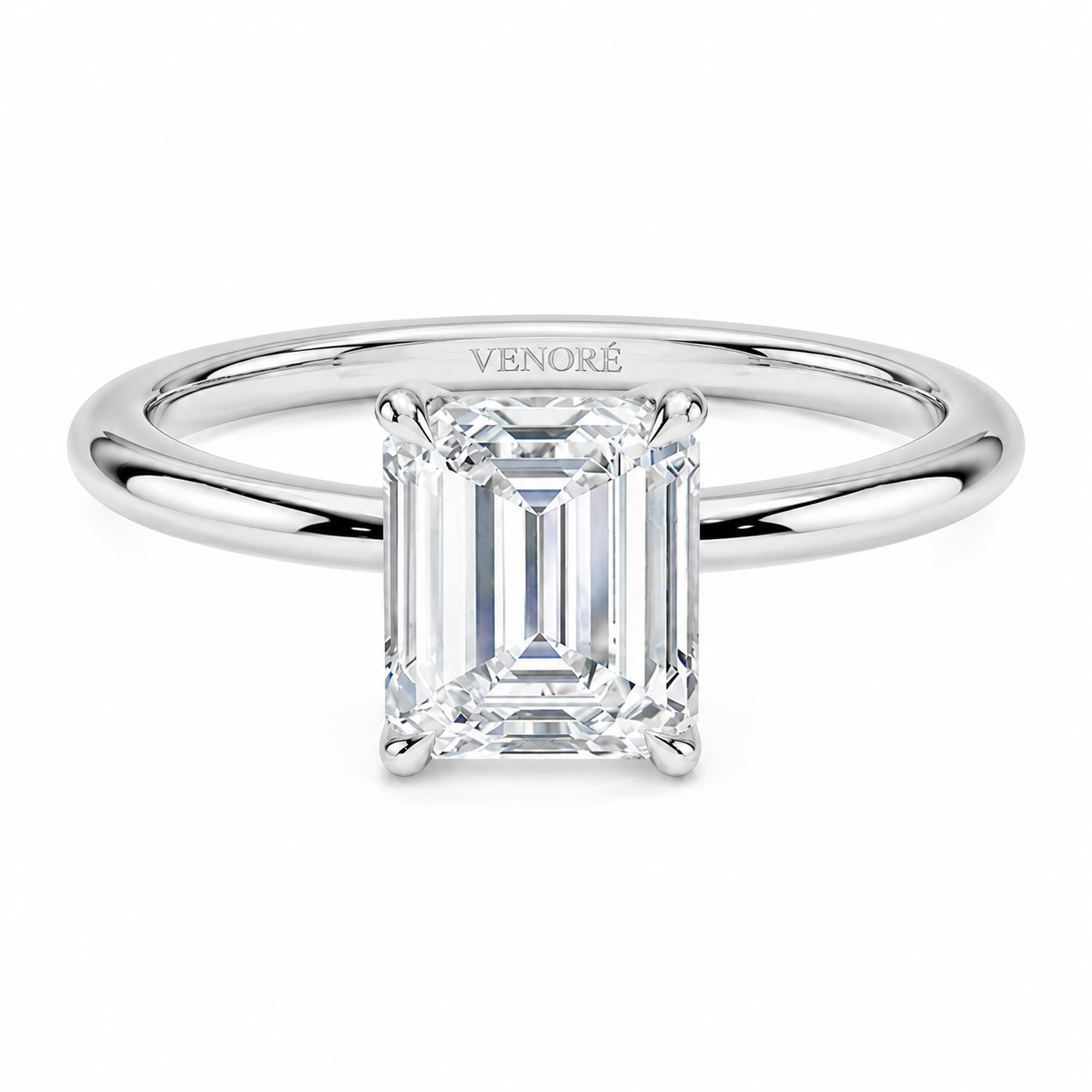 Emerald Cut Solitaire Lab Grown Diamond Ring ✧ 1-4 Carat