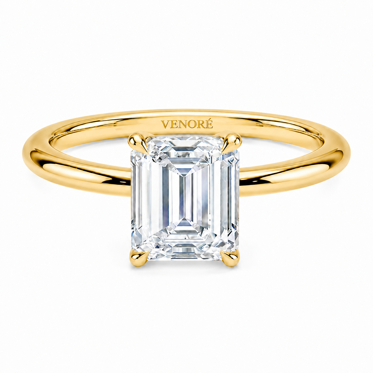 Emerald Cut Solitaire Lab Grown Diamond Ring ✧ 1-4 Carat