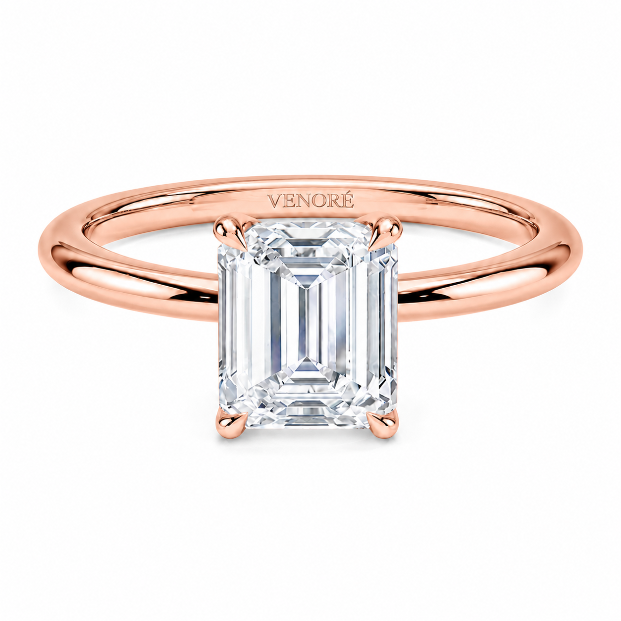 Emerald Cut Solitaire Lab Grown Diamond Ring ✧ 1-4 Carat