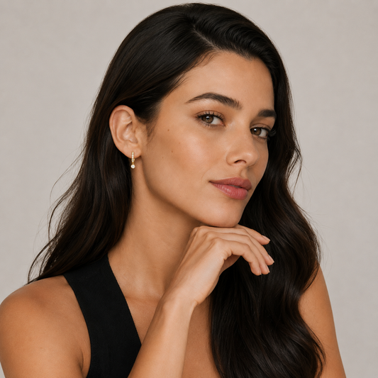 Vivienne - Solitaire Round Cut Lab Grown Diamond Drop Earrings ✧ 1.2 Carat