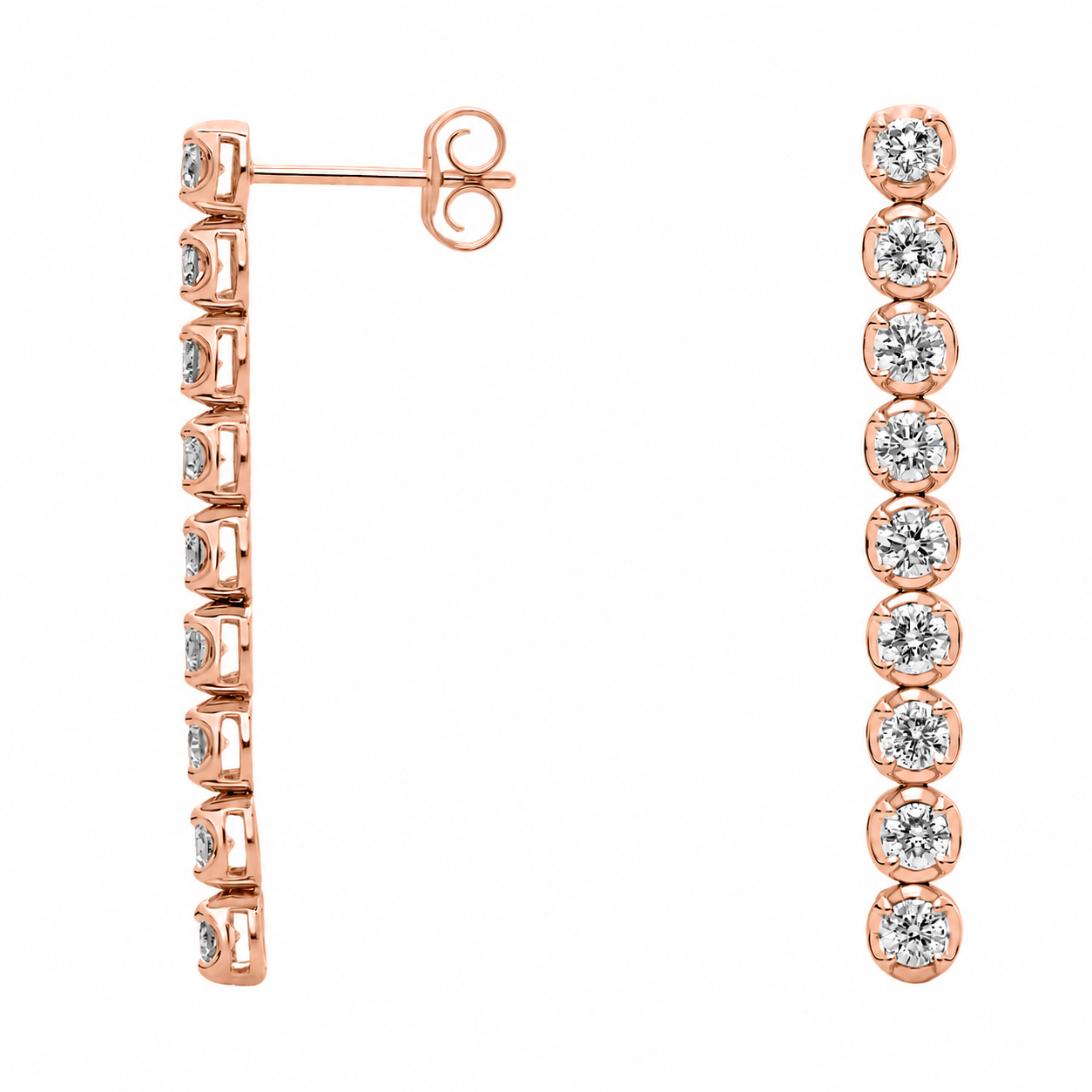 Éclat - Round Cut Lab Grown Diamond Drop Earrings ✧ 1.5 Carat