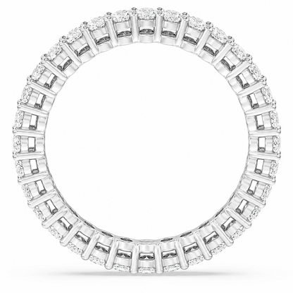 Full Eternity Ring With Shared Prong Setting Oval Cut Lab Grown Diamonds ✧ 2.5 Carat