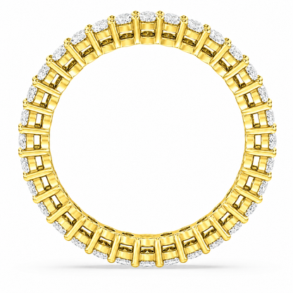 Full Eternity Ring With Shared Prong Setting Oval Cut Lab Grown Diamonds ✧ 2.5 Carat