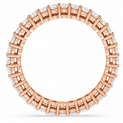 Full Eternity Ring With Shared Prong Setting Oval Cut Lab Grown Diamonds ✧ 2.5 Carat