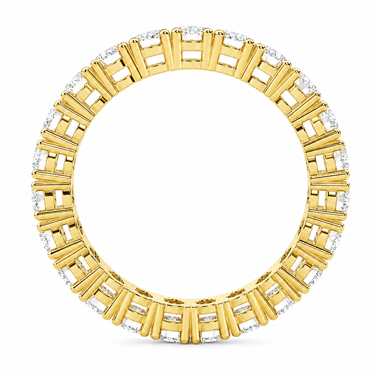Full Eternity Ring With 4-Prong Setting Round Cut Lab Grown Diamonds ✧ 2 Carat