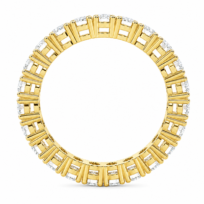 Full Eternity Ring With 4-Prong Setting Round Cut Lab Grown Diamonds ✧ 2 Carat