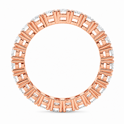 Full Eternity Ring With 4-Prong Setting Round Cut Lab Grown Diamonds ✧ 2 Carat