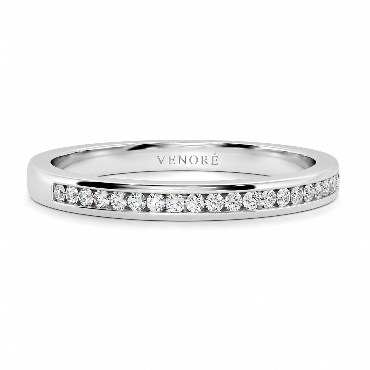 Half Eternity Ring With Channel Setting Round Cut Lab Grown Diamonds ✧ 0.3 Carat