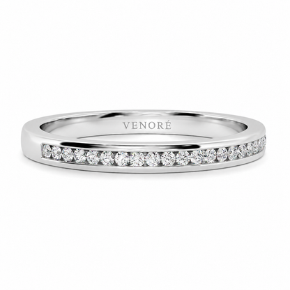 Half Eternity Ring With Channel Setting Round Cut Lab Grown Diamonds ✧ 0.3 Carat