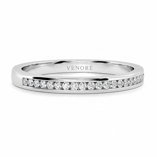 Half Eternity Ring With Channel Setting Round Cut Lab Grown Diamonds ✧ 0.3 Carat