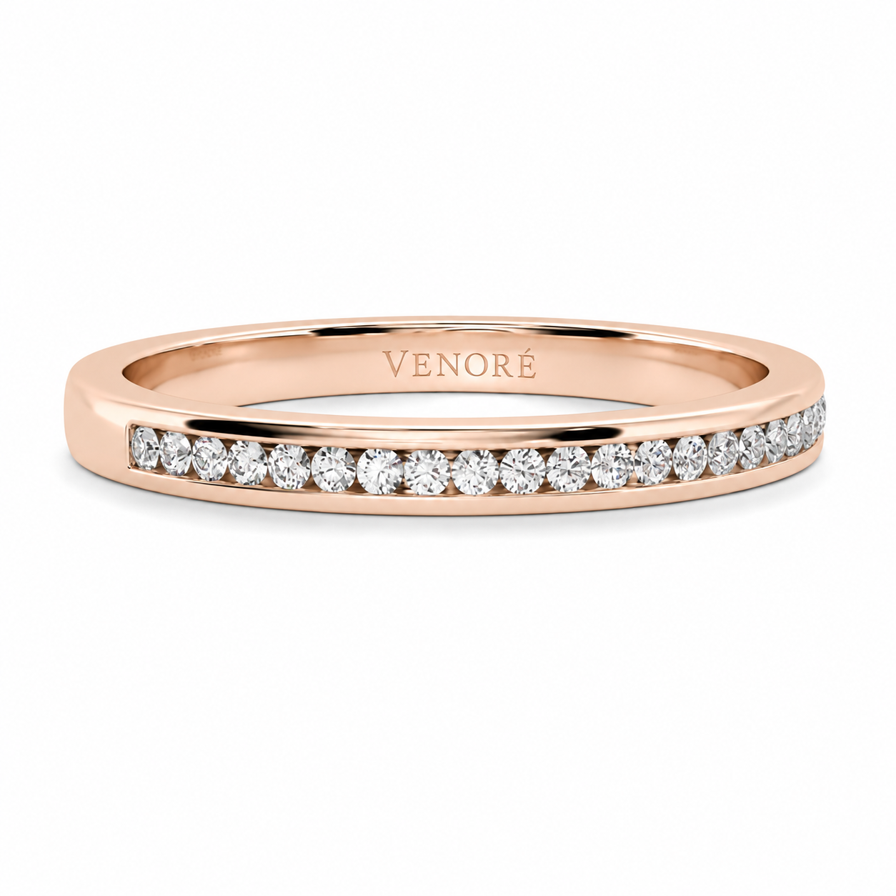 Half Eternity Ring With Channel Setting Round Cut Lab Grown Diamonds ✧ 0.3 Carat