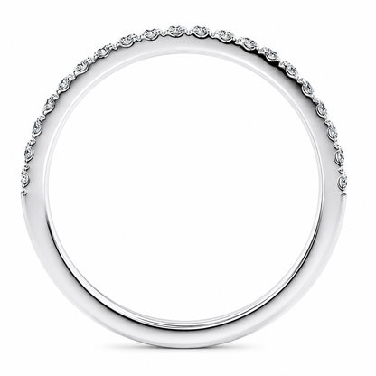Half Eternity Ring With Claw Prong Setting Round Cut Lab Grown Diamonds ✧ 0.2 Carat