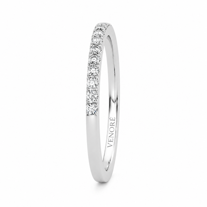 Half Eternity Ring With Claw Prong Setting Round Cut Lab Grown Diamonds ✧ 0.2 Carat