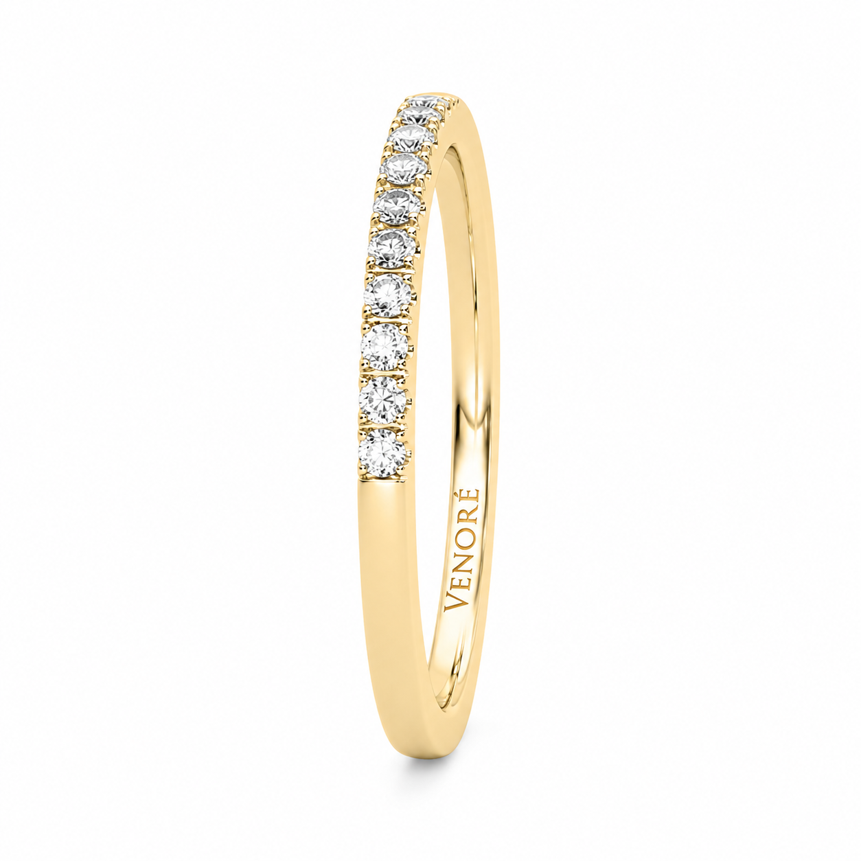 Half Eternity Ring With Claw Prong Setting Round Cut Lab Grown Diamonds ✧ 0.2 Carat