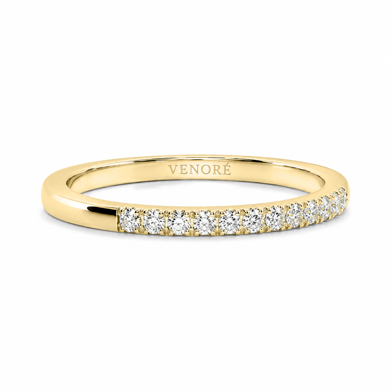 Half Eternity Ring With Claw Prong Setting Round Cut Lab Grown Diamonds ✧ 0.2 Carat