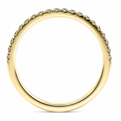 Half Eternity Ring With Claw Prong Setting Round Cut Lab Grown Diamonds ✧ 0.2 Carat