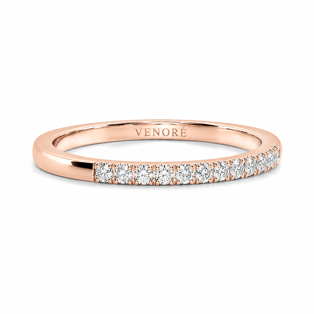Half Eternity Ring With Claw Prong Setting Round Cut Lab Grown Diamonds ✧ 0.2 Carat