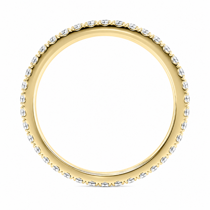Full Eternity Ring With Claw Prong Setting Round Cut Lab Grown Diamonds ✧ 0.4 Carat