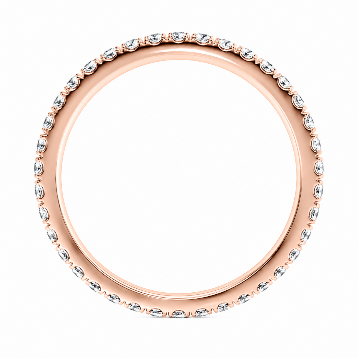 Full Eternity Ring With Claw Prong Setting Round Cut Lab Grown Diamonds ✧ 0.4 Carat