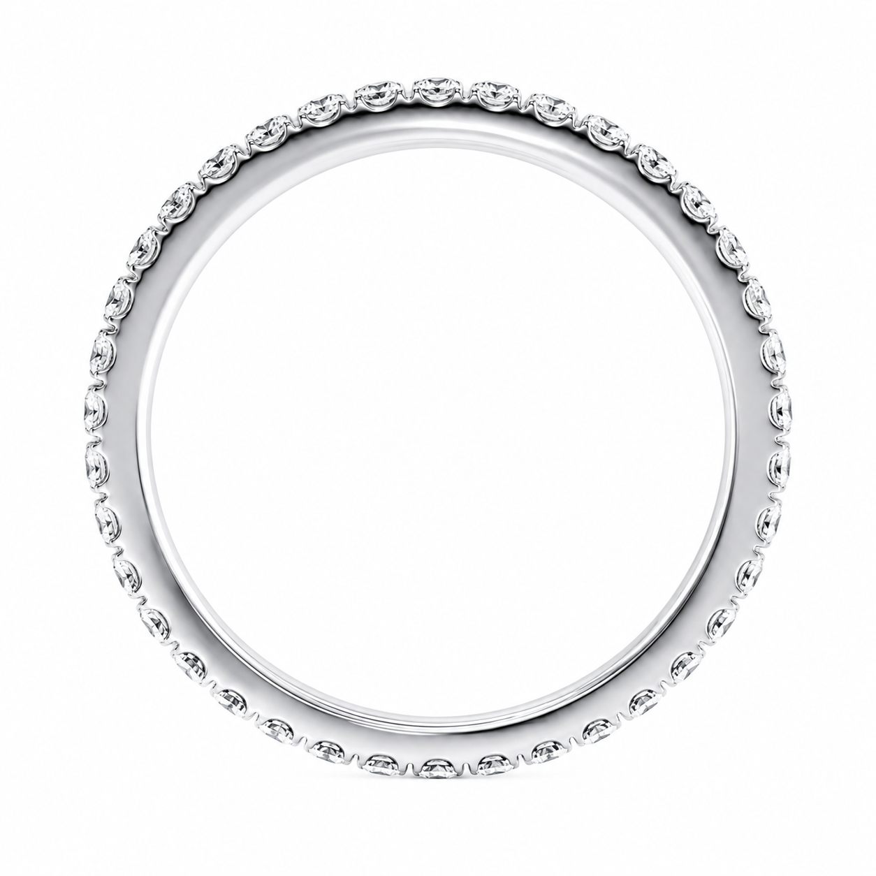 Full Eternity Ring With Claw Prong Setting Round Cut Lab Grown Diamonds ✧ 0.4 Carat