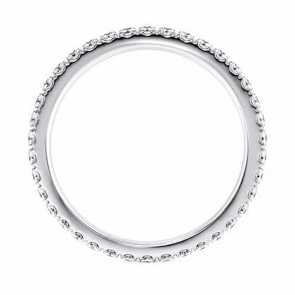 Full Eternity Ring With Claw Prong Setting Round Cut Lab Grown Diamonds ✧ 0.4 Carat