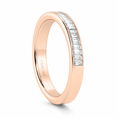 Half Eternity Ring With Channel Setting Baguette Cut Lab Grown Diamonds ✧ 0.5 Carat