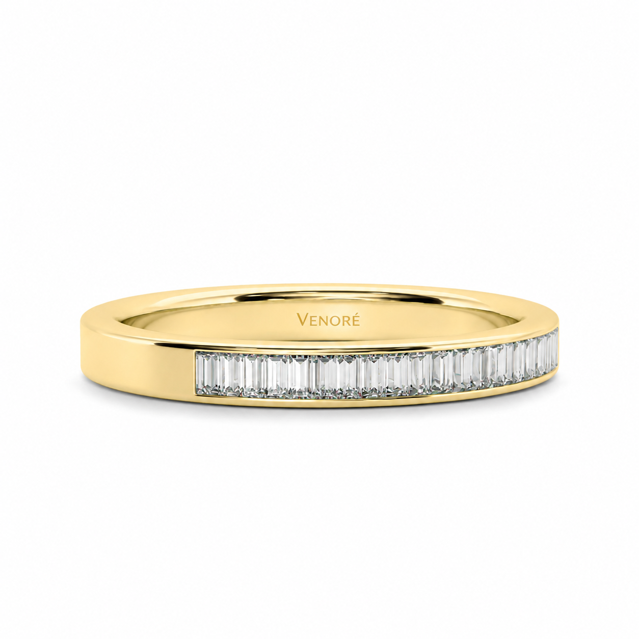 Half Eternity Ring With Channel Setting Baguette Cut Lab Grown Diamonds ✧ 0.5 Carat