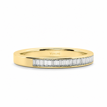 Half Eternity Ring With Channel Setting Baguette Cut Lab Grown Diamonds ✧ 0.5 Carat