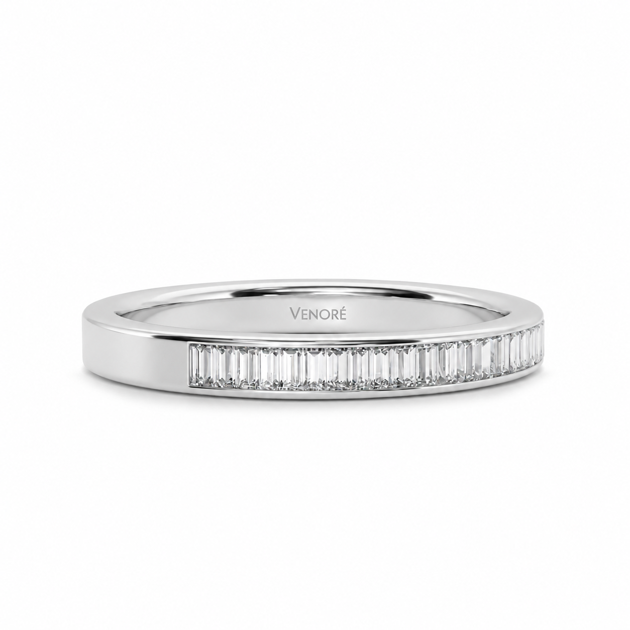 Half Eternity Ring With Channel Setting Baguette Cut Lab Grown Diamonds ✧ 0.5 Carat