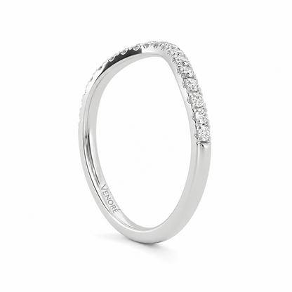 Half Eternity Curved Ring With Claw Prong Setting Round Cut Lab Grown Diamonds ✧ 0.3 Carat