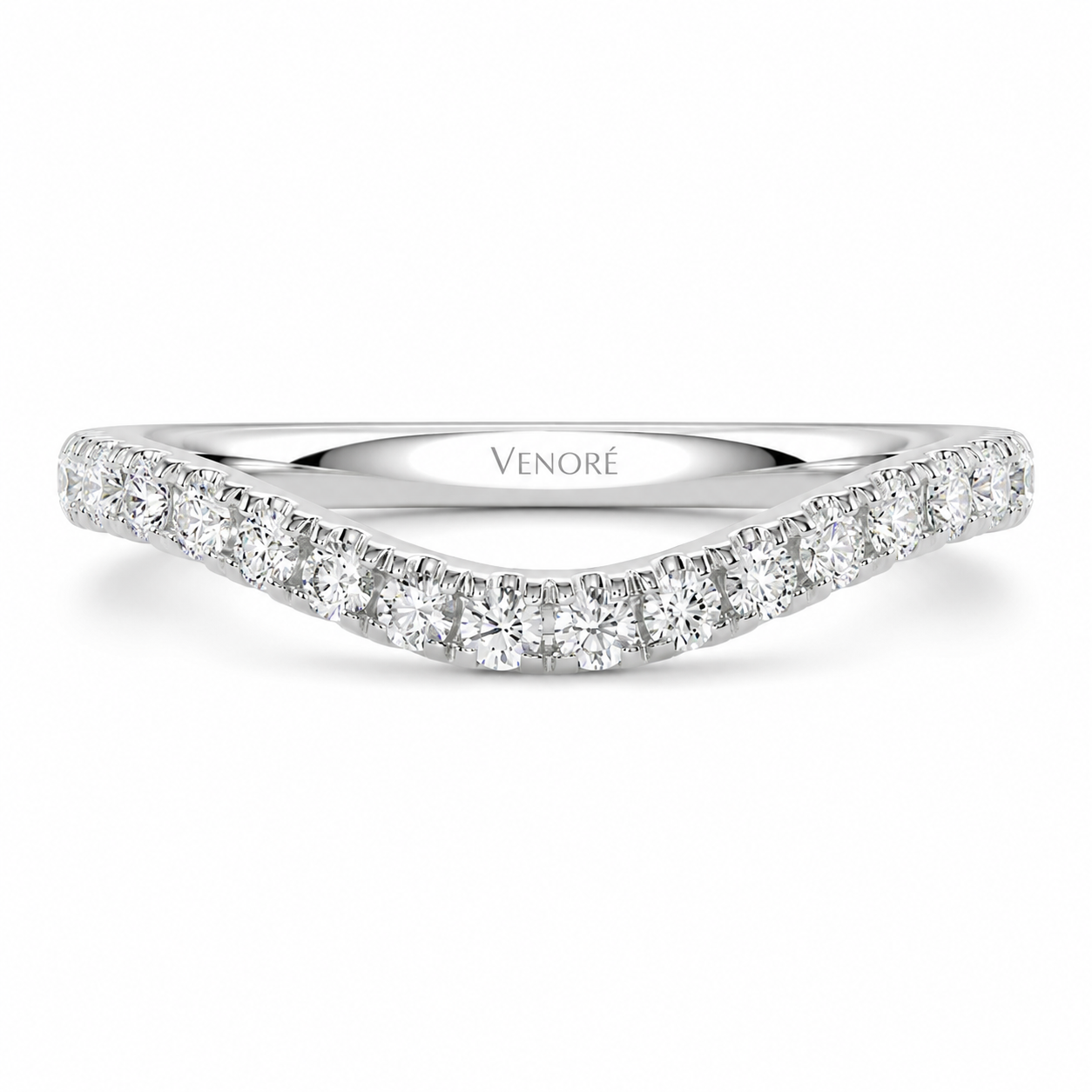 Half Eternity Curved Ring With Claw Prong Setting Round Cut Lab Grown Diamonds ✧ 0.3 Carat
