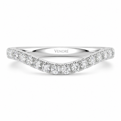 Half Eternity Curved Ring With Claw Prong Setting Round Cut Lab Grown Diamonds ✧ 0.3 Carat