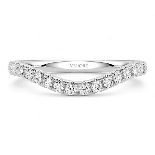 Half Eternity Curved Ring With Claw Prong Setting Round Cut Lab Grown Diamonds ✧ 0.3 Carat