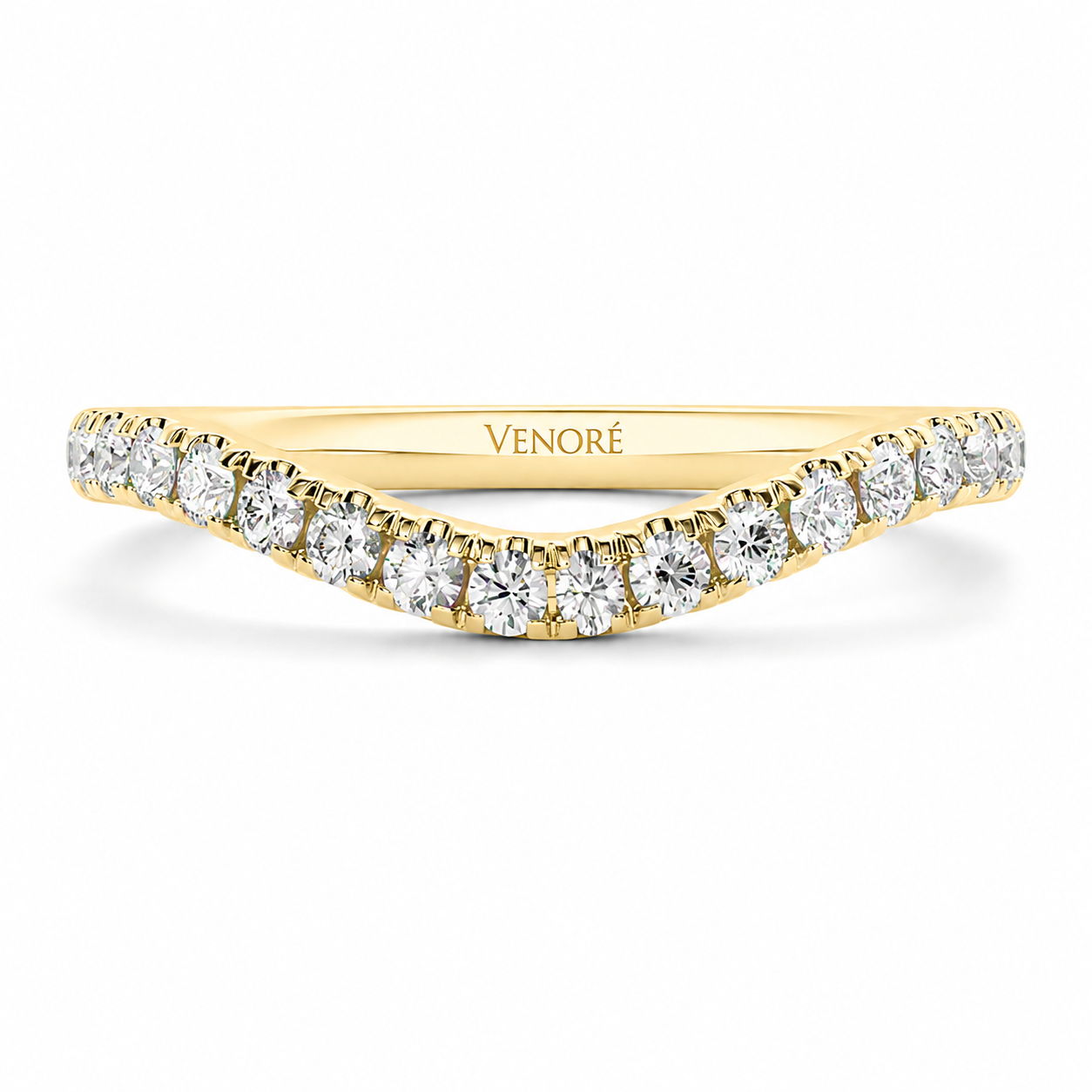 Half Eternity Curved Ring With Claw Prong Setting Round Cut Lab Grown Diamonds ✧ 0.3 Carat