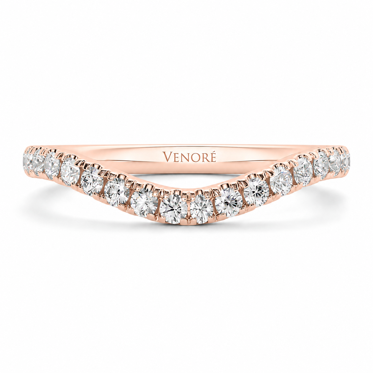 Half Eternity Curved Ring With Claw Prong Setting Round Cut Lab Grown Diamonds ✧ 0.3 Carat