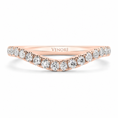 Half Eternity Curved Ring With Claw Prong Setting Round Cut Lab Grown Diamonds ✧ 0.3 Carat