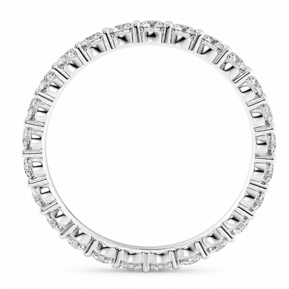 Full Eternity Ring With Shared Prong Setting Round Cut Lab Grown Diamonds ✧ 1.6 Carat