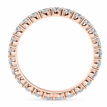 Full Eternity Ring With Shared Prong Setting Round Cut Lab Grown Diamonds ✧ 1.6 Carat