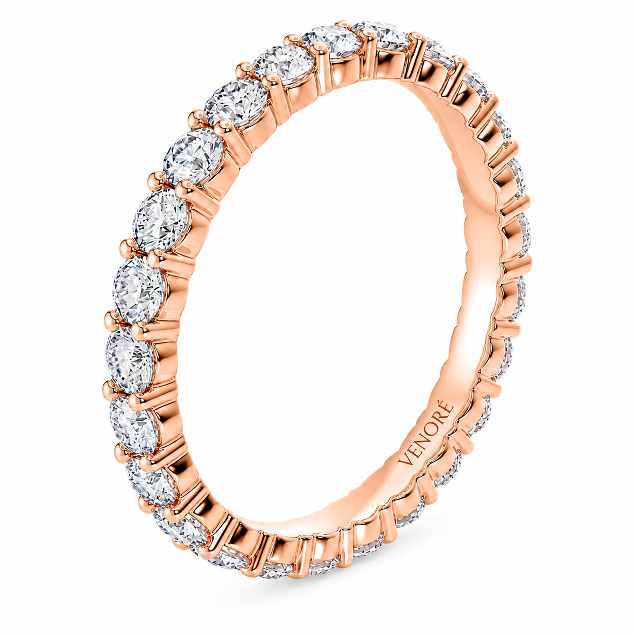 Full Eternity Ring With Shared Prong Setting Round Cut Lab Grown Diamonds ✧ 1.6 Carat