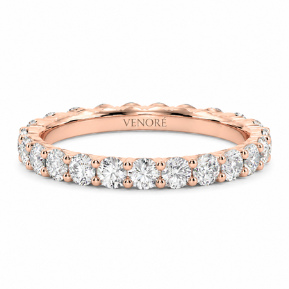Full Eternity Ring With Shared Prong Setting Round Cut Lab Grown Diamonds ✧ 1.6 Carat