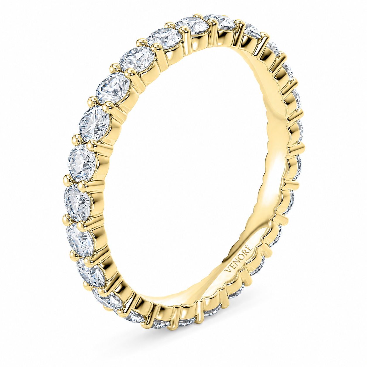 Full Eternity Ring With Shared Prong Setting Round Cut Lab Grown Diamonds ✧ 1.6 Carat