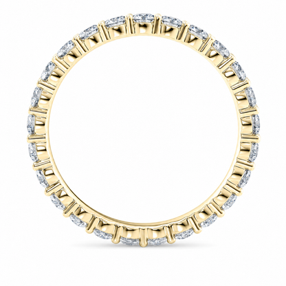 Full Eternity Ring With Shared Prong Setting Round Cut Lab Grown Diamonds ✧ 1.6 Carat