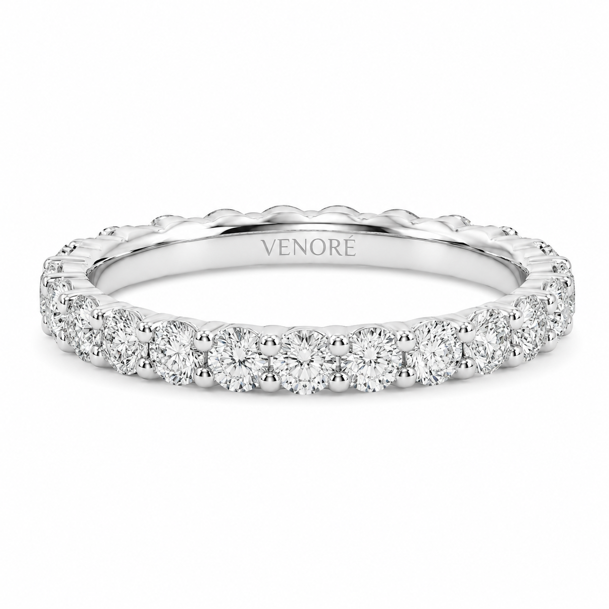 Full Eternity Ring With Shared Prong Setting Round Cut Lab Grown Diamonds ✧ 1.6 Carat