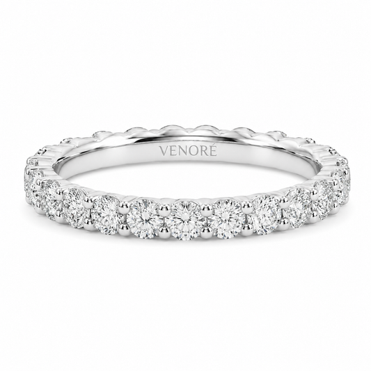 Full Eternity Ring With Shared Prong Setting Round Cut Lab Grown Diamonds ✧ 1.6 Carat