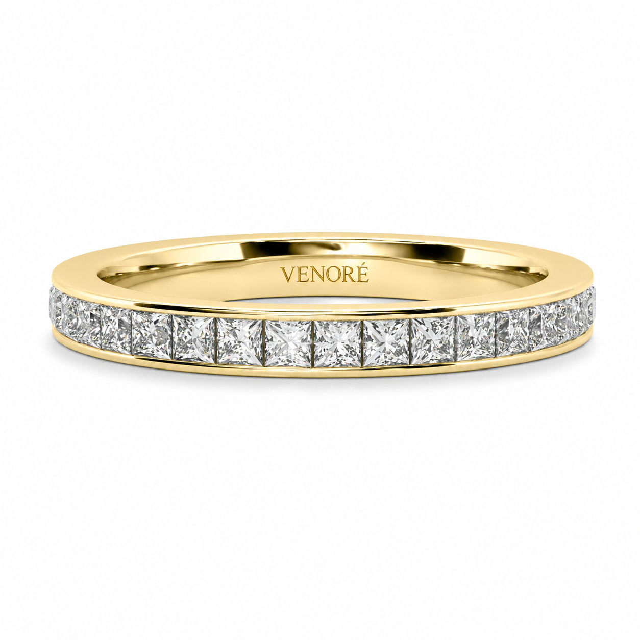 Full Eternity Ring With Channel Setting Princess Cut Lab Grown Diamonds ✧ 1 Carat