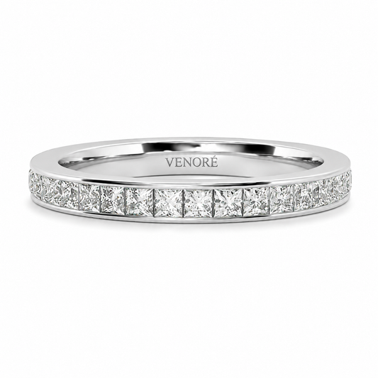 Full Eternity Ring With Channel Setting Princess Cut Lab Grown Diamonds ✧ 1 Carat