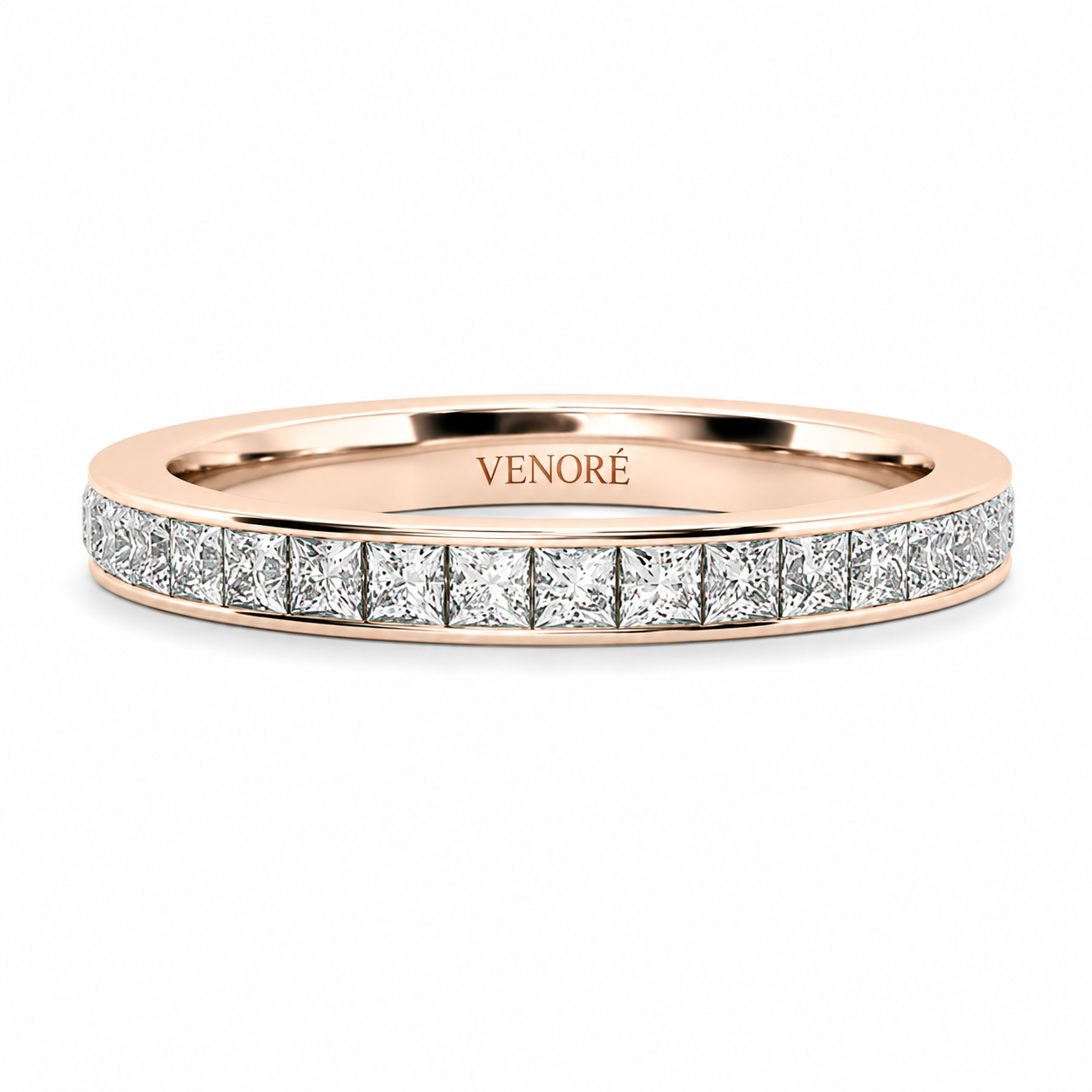 Full Eternity Ring With Channel Setting Princess Cut Lab Grown Diamonds ✧ 1 Carat