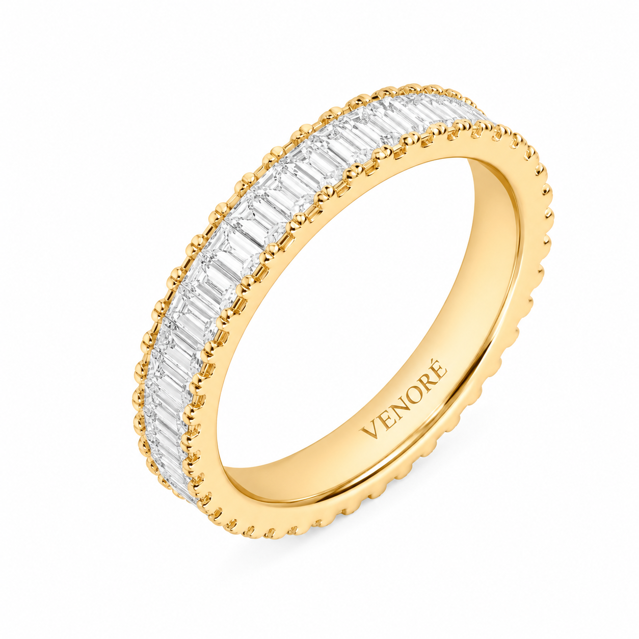 Full Eternity Ring With Prong Setting Baguette Cut Lab Grown Diamonds ✧ 1 Carat