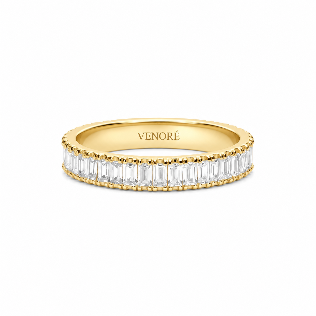 Full Eternity Ring With Prong Setting Baguette Cut Lab Grown Diamonds ✧ 1 Carat